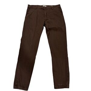 Mavi Edward Slim Straight‎ Leg Brown Chino Pants Mens 36x34 Cotton Stretch